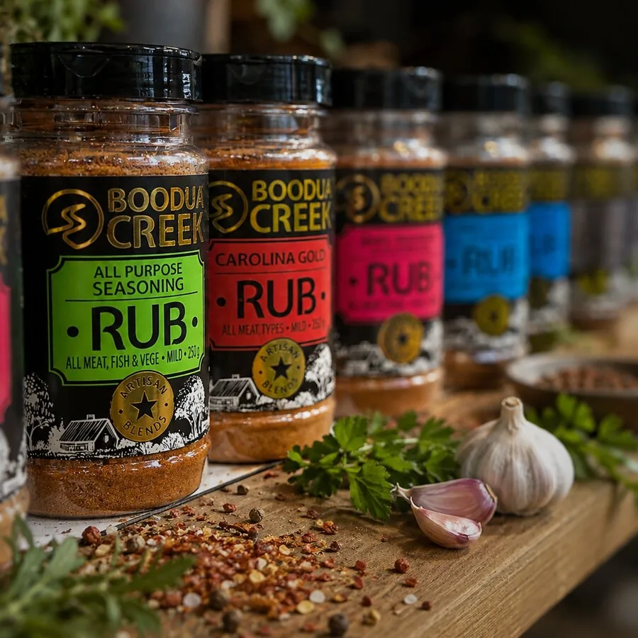 Boodua Creek rubs and seasonings