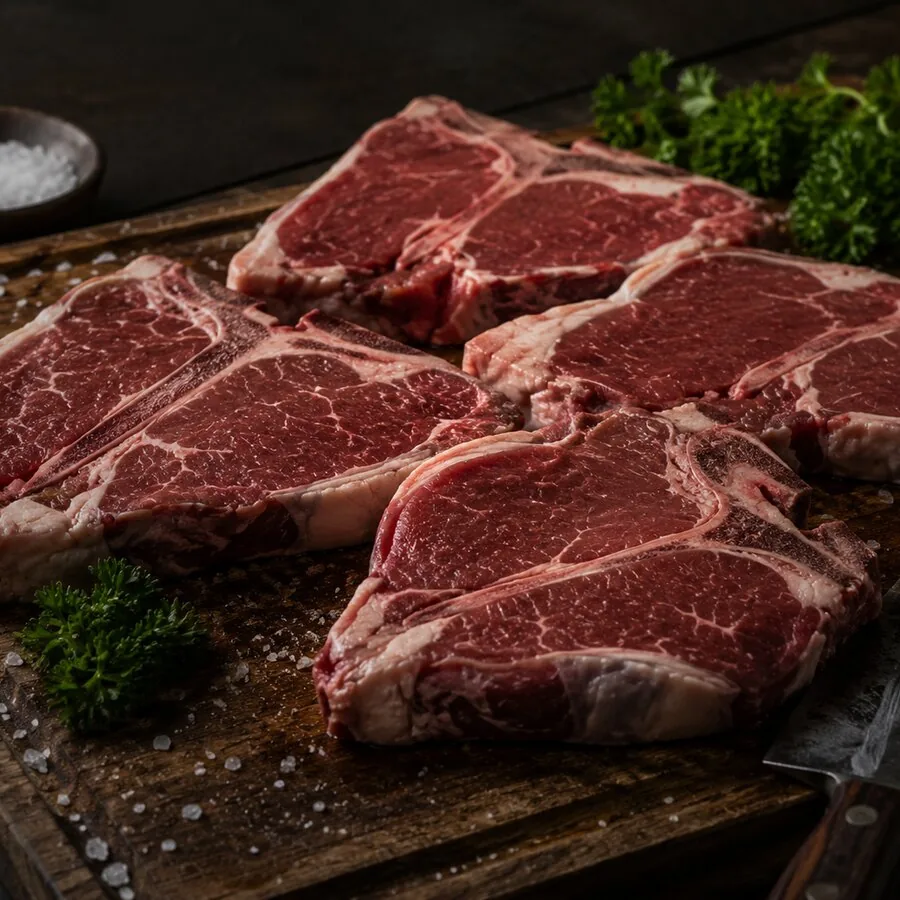 T-bone steaks